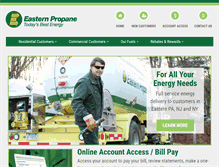 Tablet Screenshot of easternpropane.com